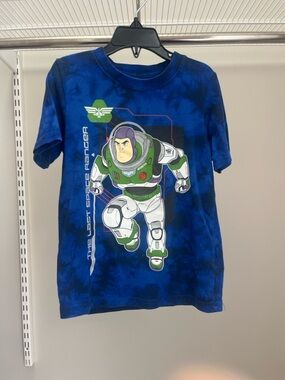 Disney Buzz Lightyear Tie-Dye Graphic Tee - Blue & Green